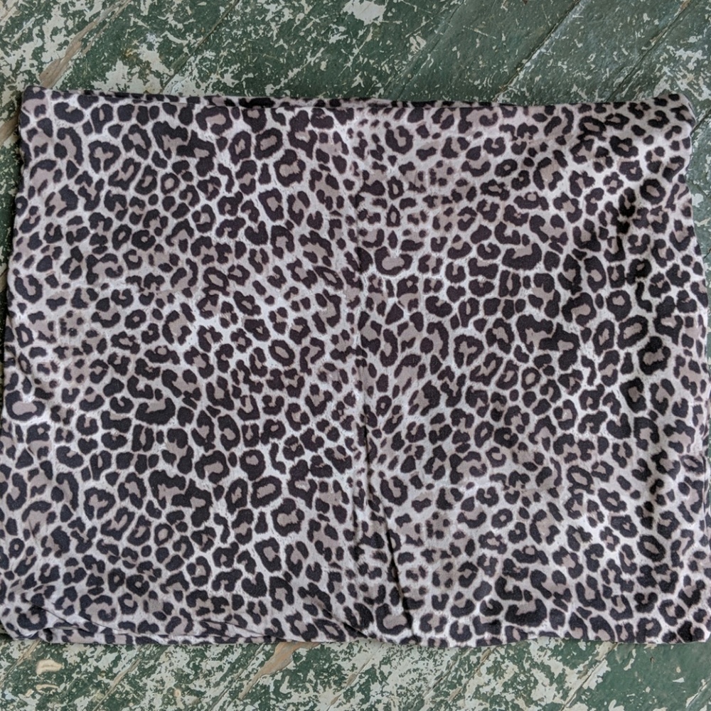 Gray Leopaed mini skirt